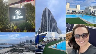 Miami Pre Cruise Stay at Hilton Downtown, Clean, Nice Pool & Awesome Views  Close to Cruise Port