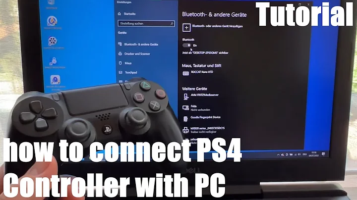 How to connect the Sony PS4 / DualShock 4 Controller with your PC DIY