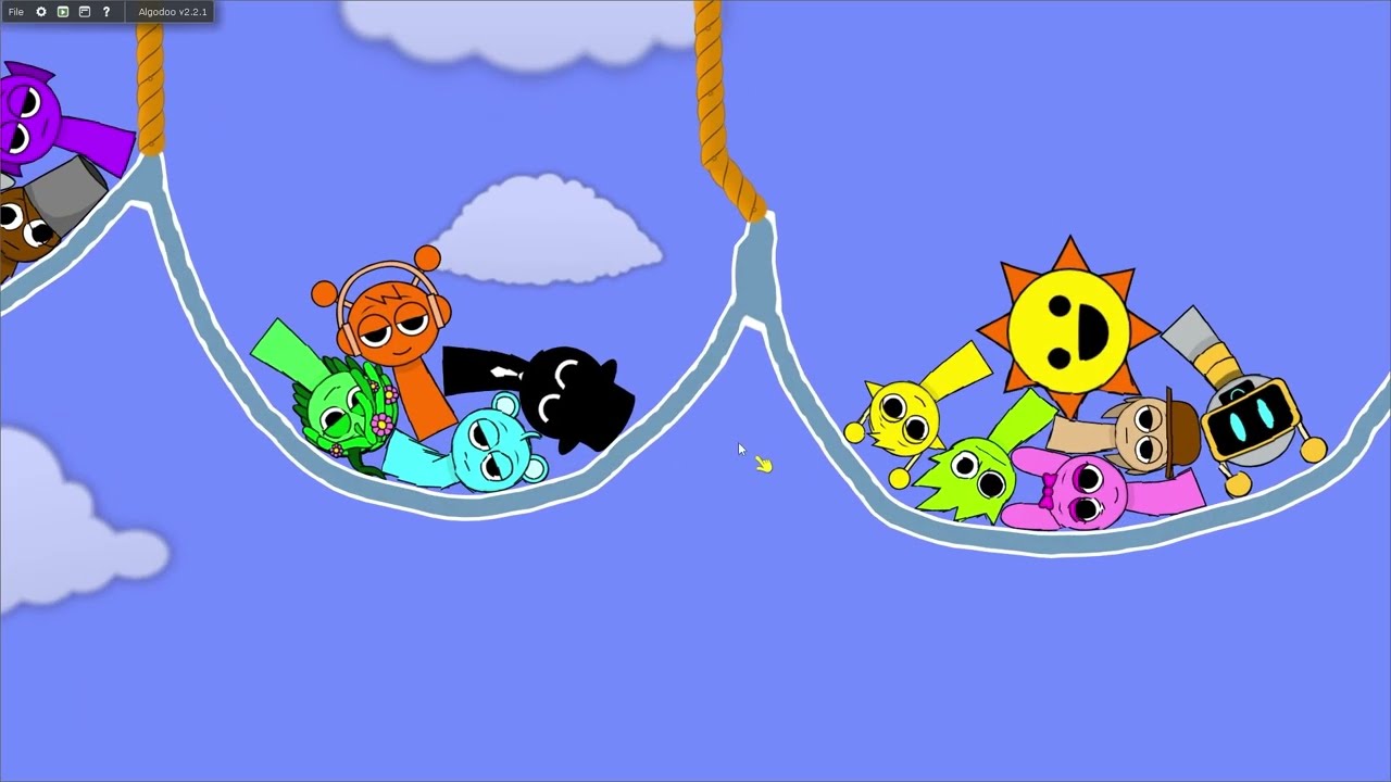 SPRUNKI FLIP CHALLENGE WITH TRAPS IN ALGODOO