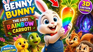 Information Benny Bunny 🌈🐰 | The Lost Rainbow Carrot | 3D Pixar Style Cartoon for Kids | Fun Adventure. News