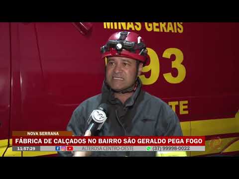 Fábrica de calçados pega fogo em Nova Serrana