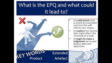 EPQ - Lecture 1: What is the EPQ and what does it lead to?