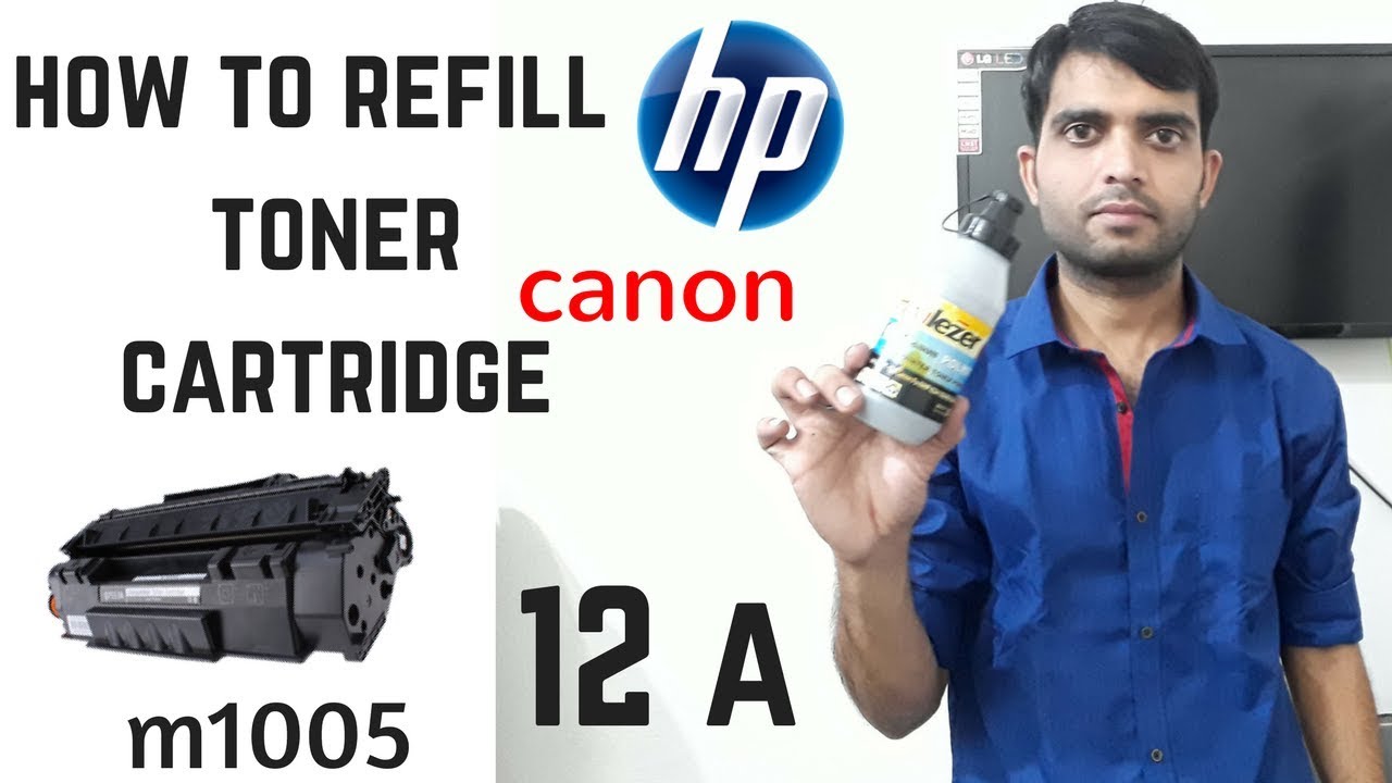 How to Refill HP 12a Toner Cartridge Full Tutorial in HIndi Hp