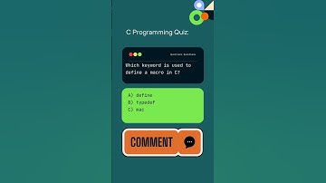 What Keyword Defines a Macro in C? | C Programming Quiz | #cprogramming