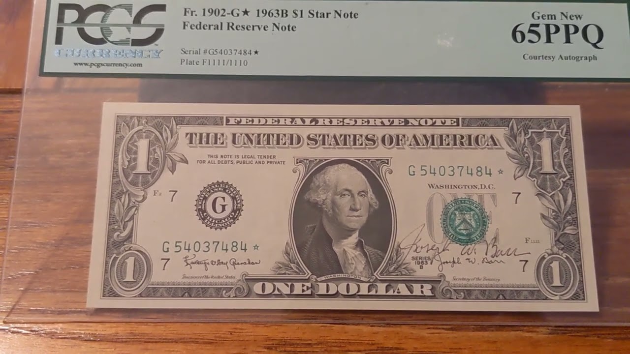 Star Note Sunday 1963B Barr Note Star with Story
