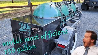 The world's MOST efficient 250 gallon traditional flow smoker!!