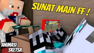 Lucu - Frostdiamond Sunat main FF ( Animasi Minecraft Indonesia )