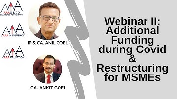 Webinar Series for MSMEs by CA Anil Goel – Part II