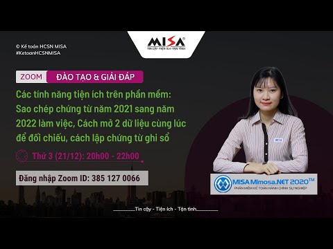 Các tính năng tiện ích trên phần mềm: Sao chép chứng từ năm 2021 sang năm 2022 làm việc (Tối 21/12)