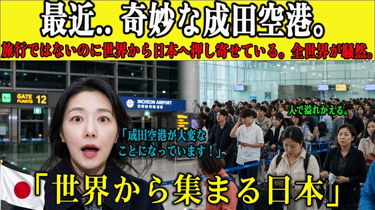 【海外の感動話】成田空港で奇妙なことが起きました。先進国の家族たちが1年ビザを持って押し寄せている最中です。