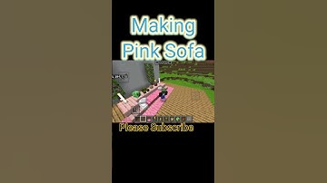 Minecraft making pink sofa. #shorts #viral #trending