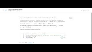 Number Theory Coursera Answers - Chinese Remainder Theorem Code