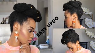 EASY SPICY UPDO on 4C Natural Hair / Tupo1