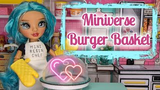 Miniature Burger Basket &amp; Cheesy Fries! #miniverse Remix  #MiniResinChef Ep1