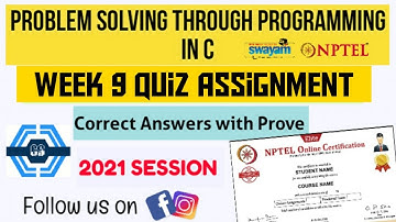 Problem Solving Through Programming In C | Week 9 Answers 2021 | NPTEL ||