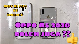 Oppo A5 2020 VS iphone X speed test