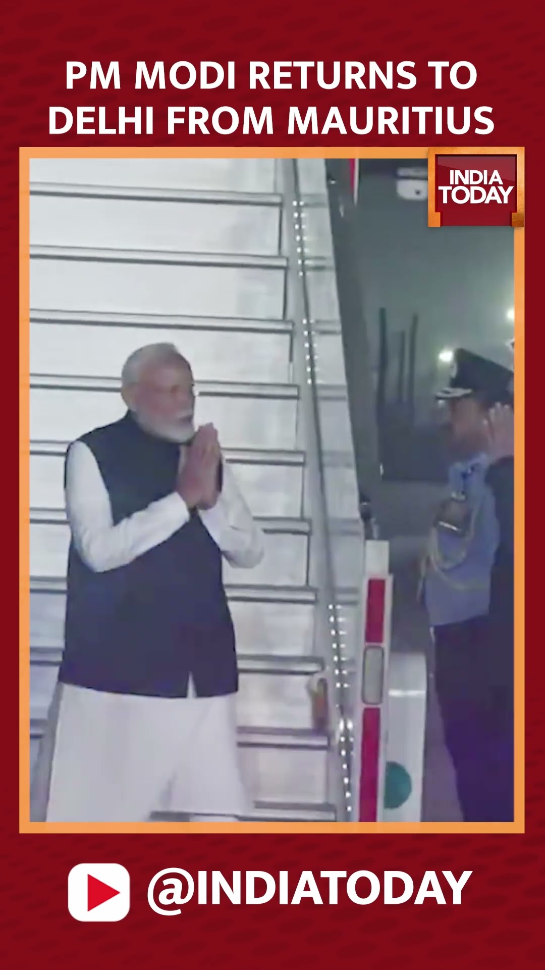 PM Modi Returns To Delhi From Mauritius | #pmmodi #mauritiusnationalday | India Today News