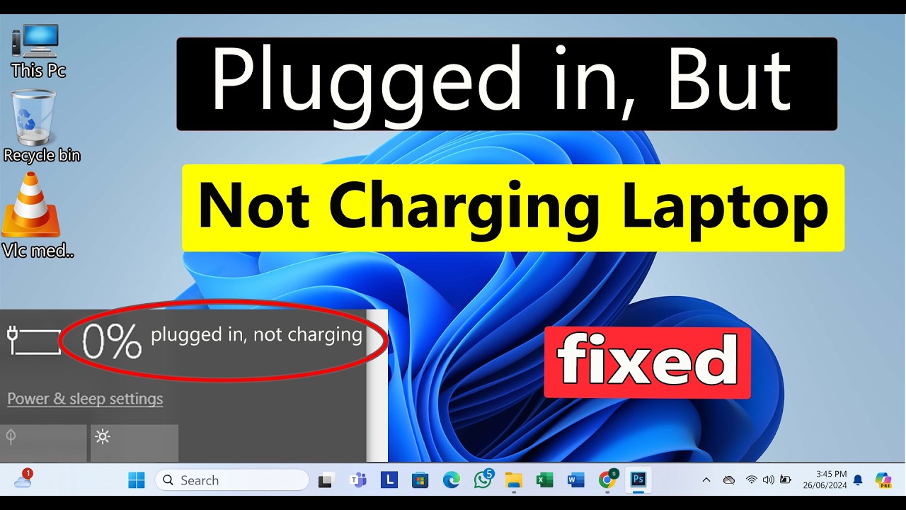 Plugged in But Not Charging on Laptop | Laptop Battery Not Charging ...