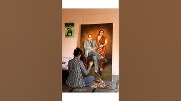 Dr babasaheb & ramabai ambedkar painting | oil painting on canvas #art