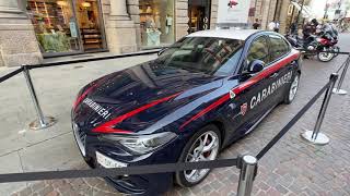 Match Highlights Italian Police cars - Alfa Romeo Giulia Quadrifoglio - Carabinieri
