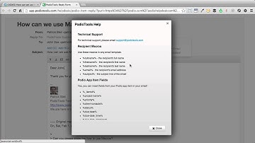 Using Email Templates and Macros with PodioTools