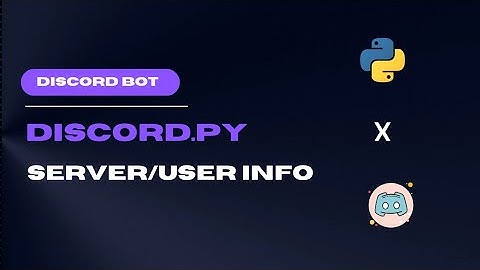 Discord Bot 2024 || v2.4 discord.py || Server/User info command || No talking