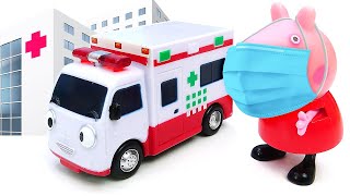 Vidéo de voitures pour enfants. Les Véhicules dassistance : une ambulance pour Peppa Pig