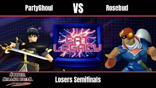 PartyGhoul (Marth) vs Rosebud (Captain Falcon) - Melee Losers Semifinals - CRT Legacy #30