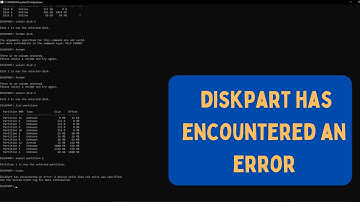 How to Fix Diskpart Has Encountered An Error On Windows 11