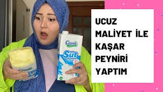 1 LİTRE SÜTTEN 1 BUÇUK KİLO KAŞAR PEYNİRİ YAPTIM | GERÇEKTEN TADI KAŞAR PEYNİRİ GİBİ OLUYOR MU?