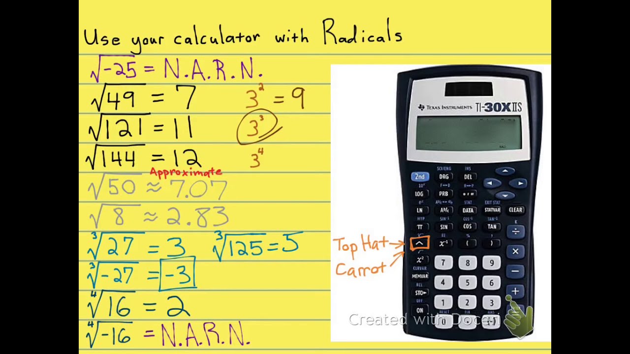 How To Use Your TI 30XIIS For Exponents YouTube
