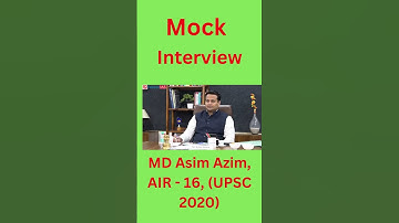 Mock Interview by ForumIAS(Asim Azim, AIR 16, CAPF UPSC 2020) #shortvideos #viral #trendingshorts