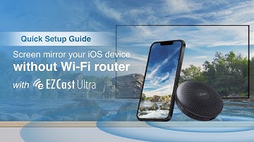 Screen mirror your iOS device without Wi-Fi router | EZCast Ultra - 4K HDR Wireless Display Receiver