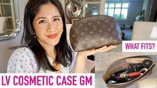 Louis Vuitton LV COSMETIC POUCH GM - What fits? *Bougie on a budget* | Sam Loves