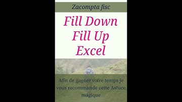 Astuce simple et rapide: Fill Down in Excel