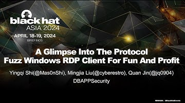 A Glimpse Into The Protocol: Fuzz Windows RDP Client For Fun And Profit