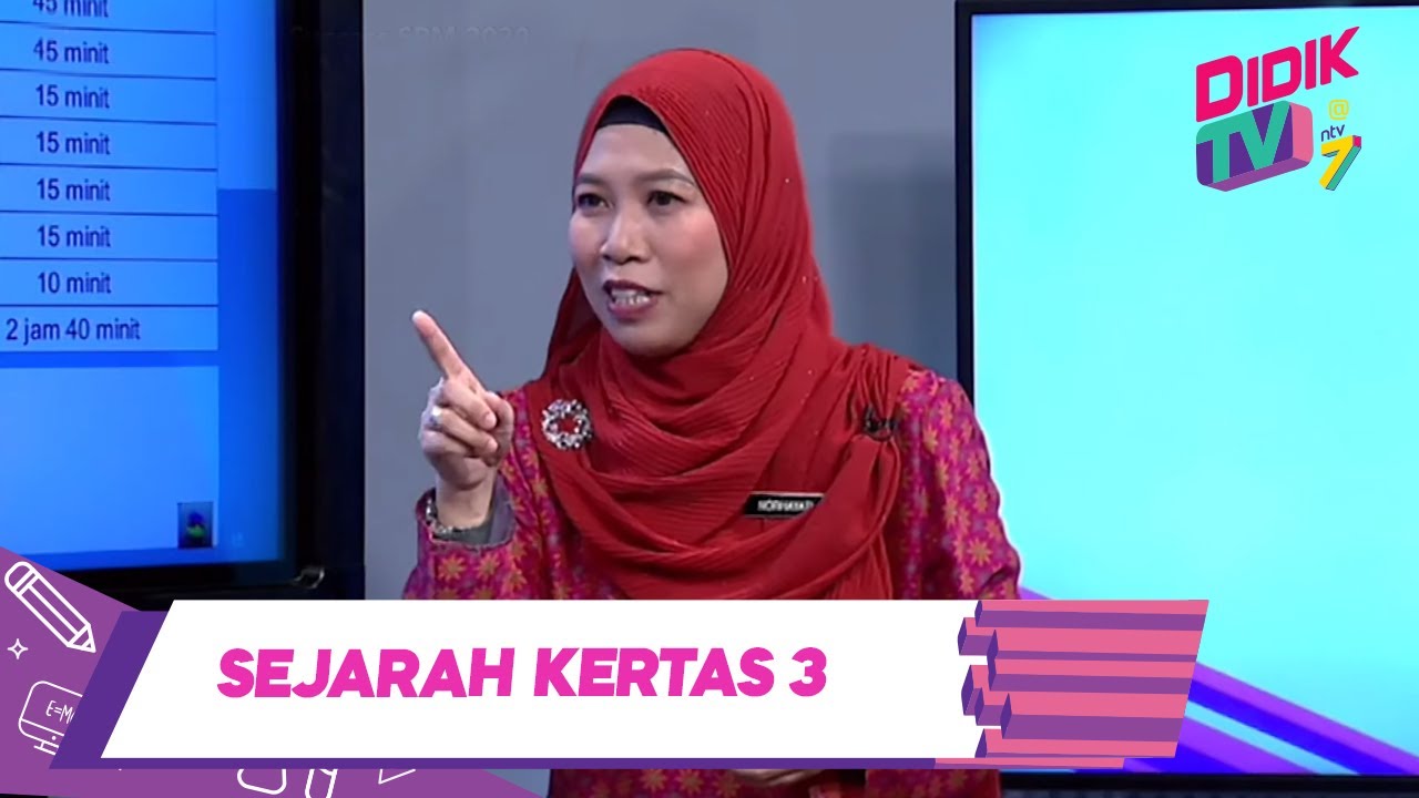 DidikTV Road To Success SPM 2020 | Sejarah (Kertas 3)