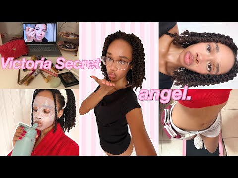 Living like a VICTORIA’S SECRET model🪽VS bombshell makeup, hair, & lifestyle
