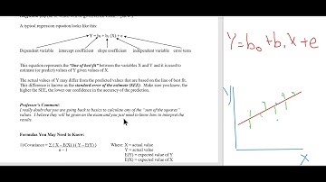 Level 1 CFA Introduction to Linear Regression
