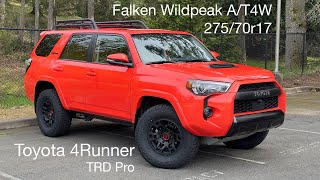 Will Falken Wildpeak A/T4W 275/70r17 Tires Fit a Toyota 4Runner TRD Pro Without Modification?