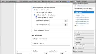 Quizzes in Canvas