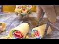 Ice Cream Rolls | with 3 Colours - Oddly Satisfying Video / Fried Ice Cream rolled by Ice Pan in UK