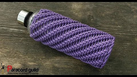 Double row hitched paracord bottle wrap