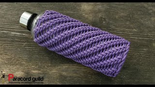 Double row hitched paracord bottle wrap