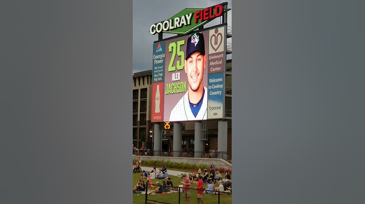 Mega Score Board @ Stripers vs. Red Sox Game!