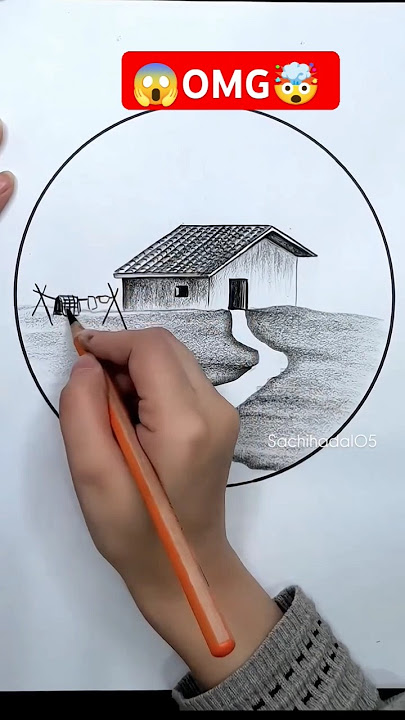 How To Draw House 🏡 #drawing #trending #new #village #omg #ytshorts #house #art #shortsfeed #shorts