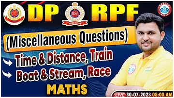 RPF Maths Class, Delhi Police Time & Distance, Train Maths Class | Boat & Stream, Race Maths Class