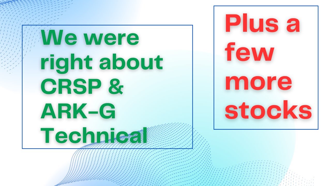 CRSP & ARK G crushing the price targets. We were right in our earlier
