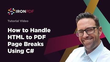 How to Handle HTML to PDF Page Breaks Using C# | IronPDF