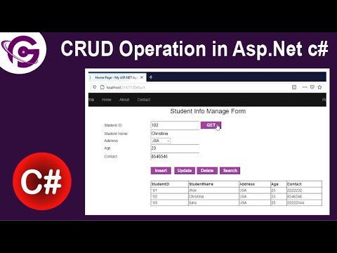 asp.net เบื้องต้น  New Update  Complete CRUD Operation in Asp.Net C# With SQL Server Step By Step